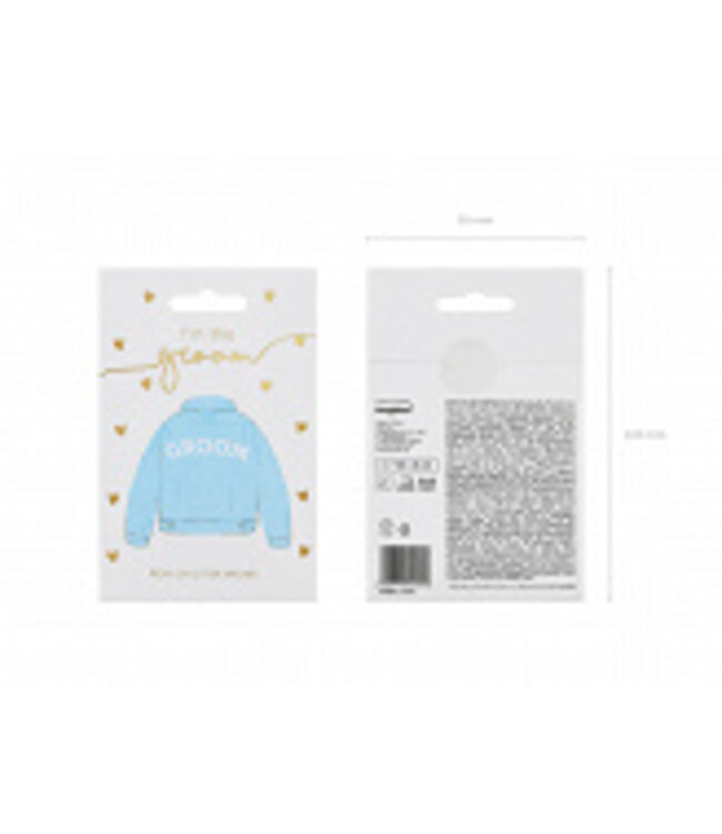 Strijkapplicatie GROOM - wit