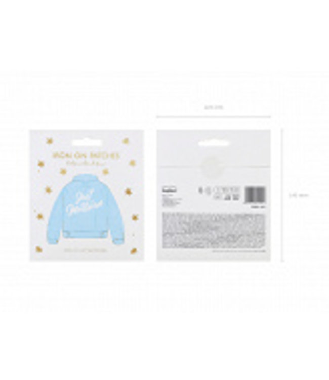 Strijkapplicatie Just Married wit | 30 x 18cm