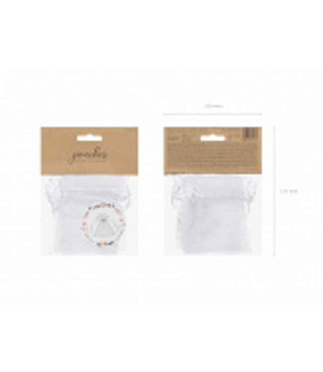 Organza zakjes wit 10 cm | 10 stuks