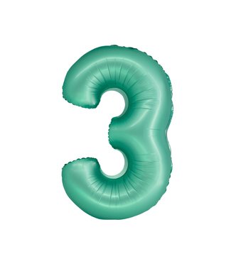 GoDan OUTLET Cijferballon 3 mat groen - 76 cm