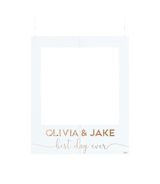Bruiloft fotoframe | Rosegoud | Incl. letterstickers