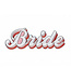 PartyDeco Strijkapplicatie Bride - wit/roze