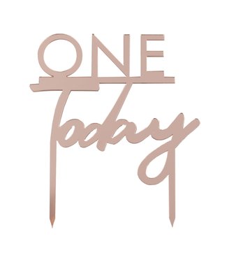 Ginger Ray OUTLET Cake Topper - One Today - Rose Gold