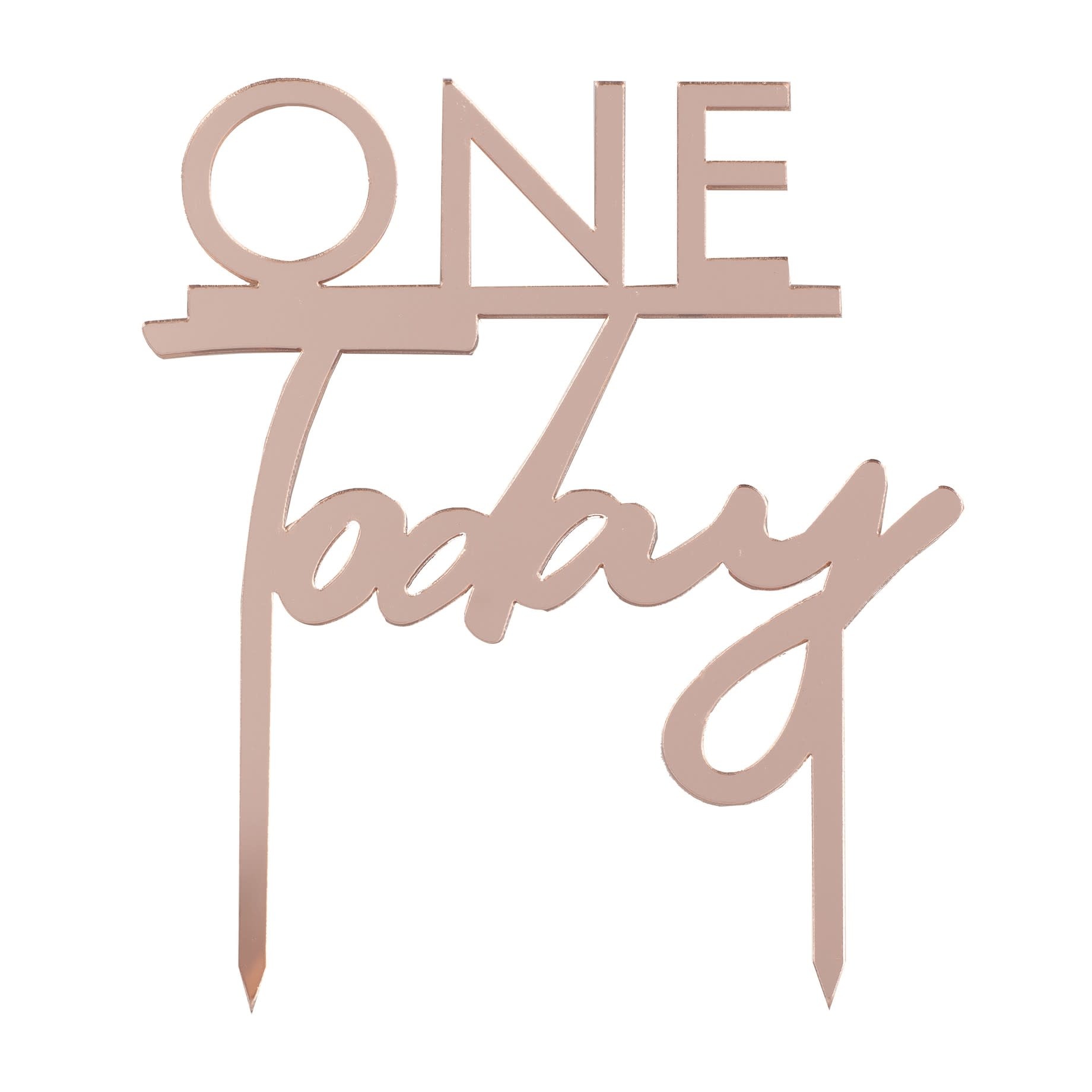 Cake Topper - One Today - Rose Gold