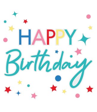 Ginger Ray OUTLET Raamsticker | Happy Birthday | 30x30cm