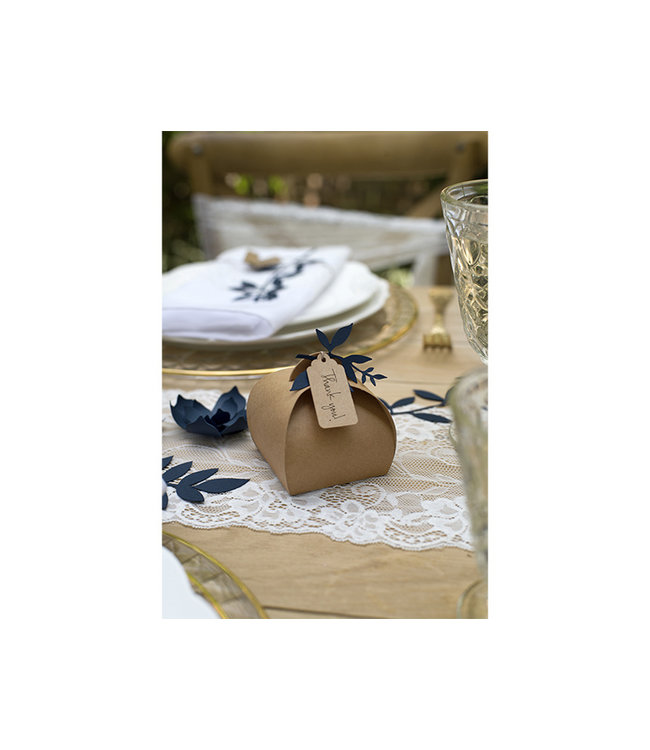 OUTLET Uitdeeldoosjes kraft met label | 10 stuks