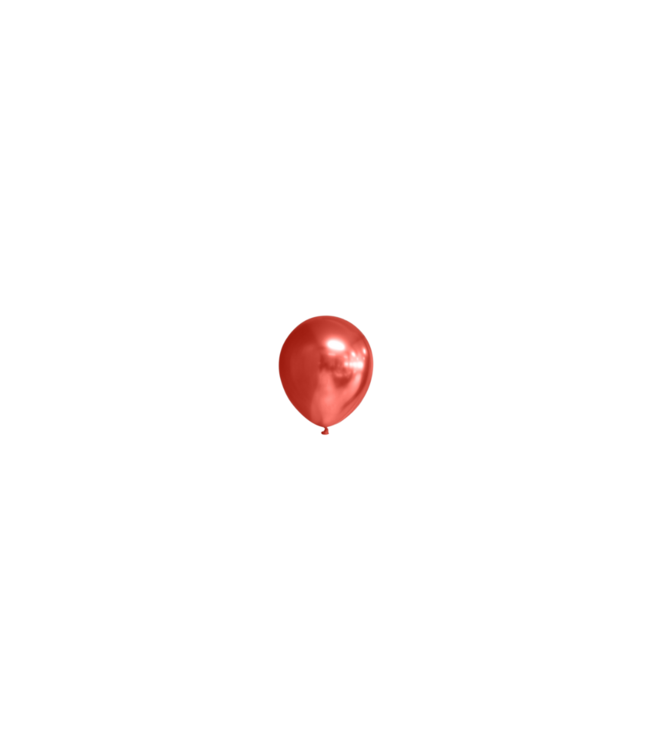 Globos Ballonnen rood Chrome MINI - zakje 10 stuks