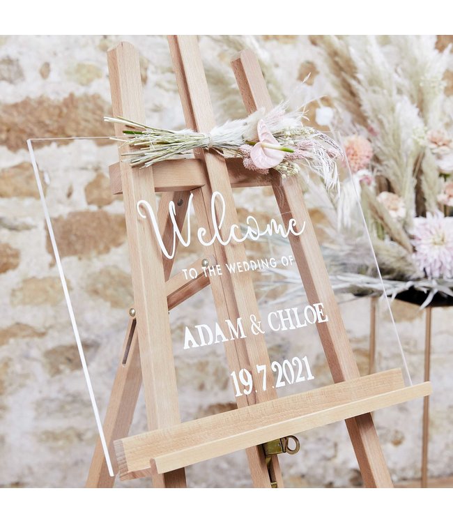 OUTLET Welkomsbord acryl - personaliseerbaar