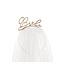 Haarband Bride | Goud metaal met sluier