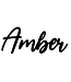 Feestdeco stickers Naamsticker 'Amber' - 5cm hoog