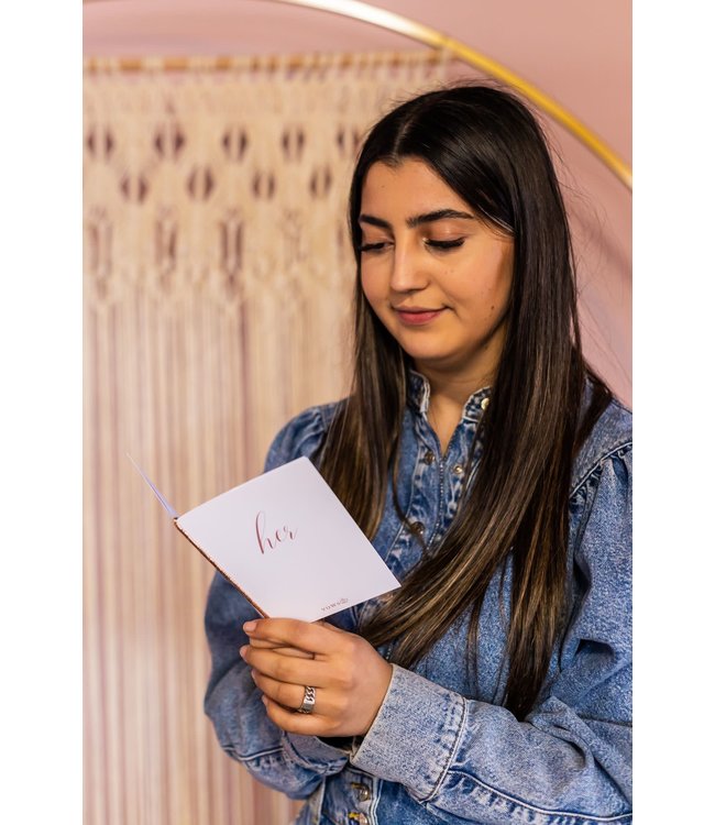 Huwelijks Geloften Boekjes HIS & HER VOWS | Wit - Rosegouden opdruk | 2 stuks