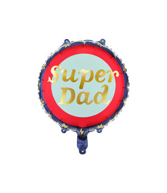 PartyDeco Folieballon Super Dad - 45 cm