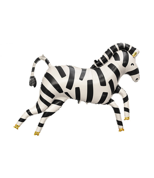 PartyDeco Folieballon zebra - 115 cm