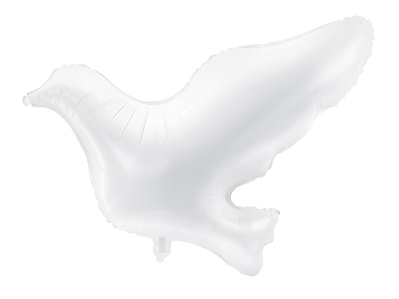 Folieballon witte duif - 77 cm