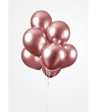 Globos Ballonnen Chrome Rosegoud - zak 100 stuks