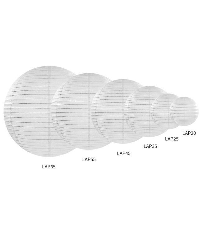 Lampion XXL wit papier | 45 cm