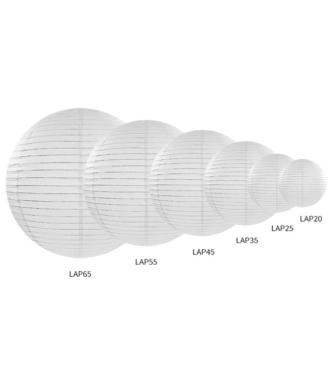 Lampion XL wit papier | 35 cm