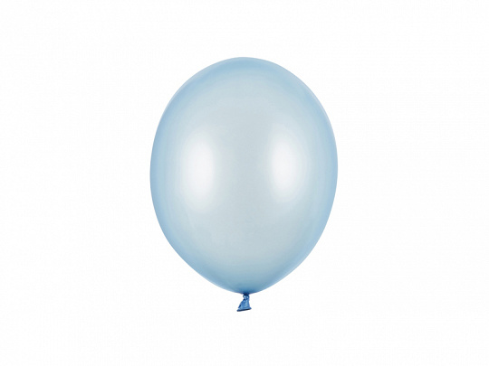 Ballonnen babyblauw metallic - zakje 5 stuks