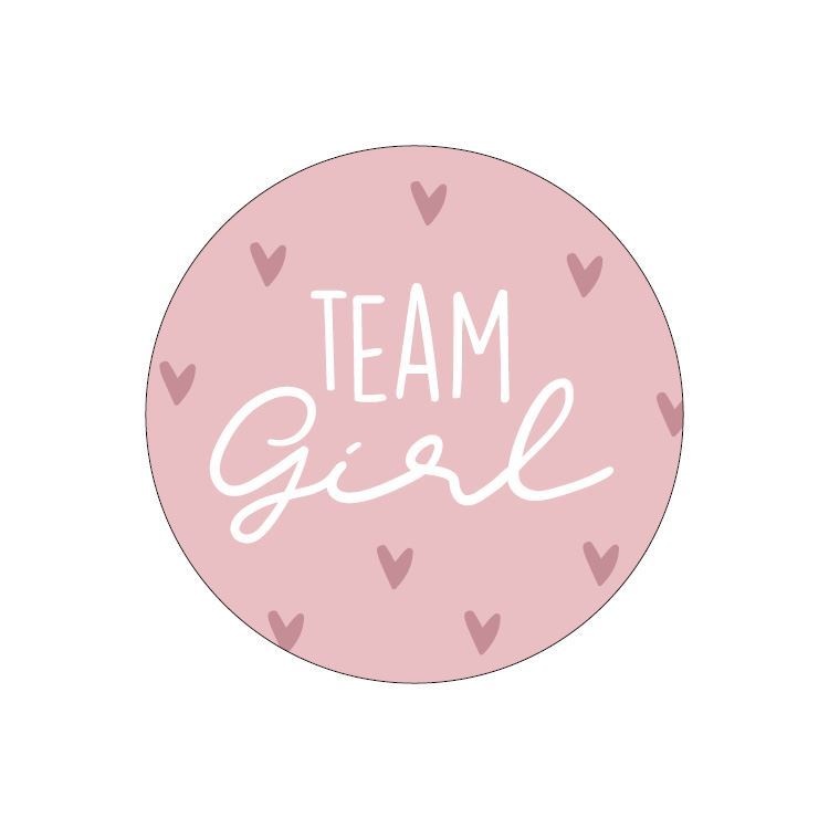 Stickers Team girl roze - zakje 20 stuks