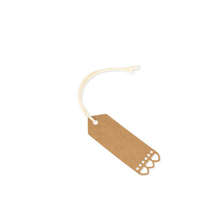 Labels hartjes kraft incl. lintje - 10 stuks