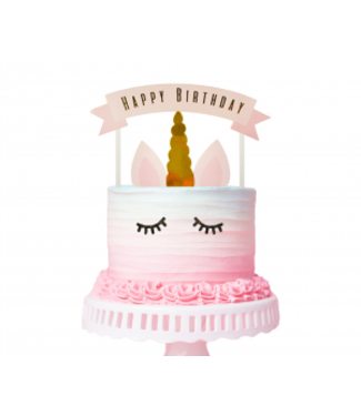 GoDan Unicorn caketopperset Happy Birthday