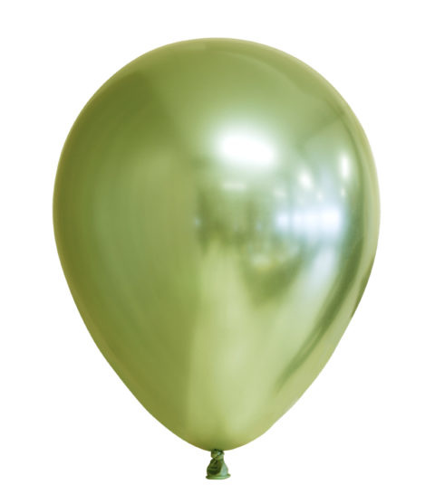 Chrome ballonnen lichtgroen - 10 stuks