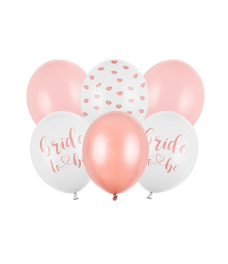 PartyDeco Ballonnenmix Bride to be - 6 stuks