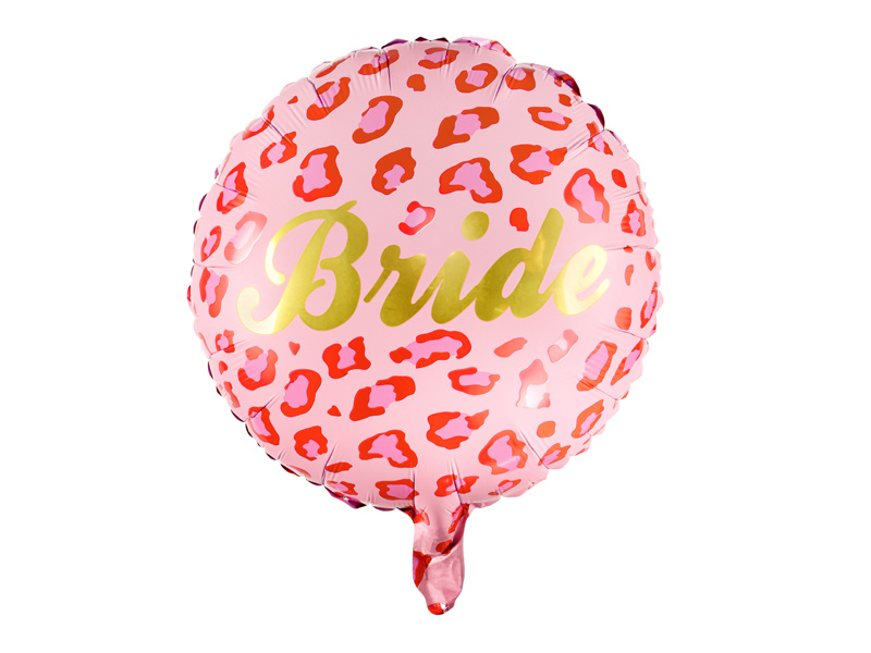 Folieballon Bride - pink leopard