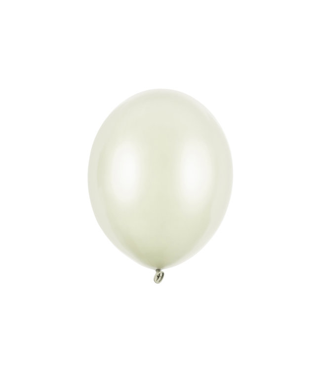 Ballonnen metallic licht ivoor - zak 100 stuks