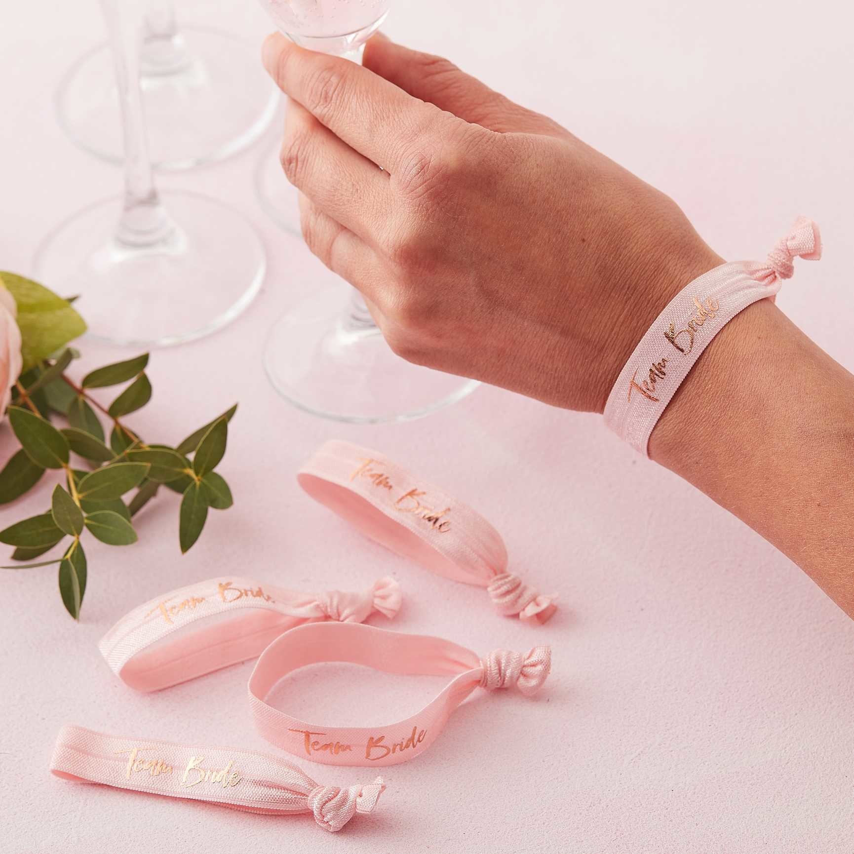 Armbandjes Team Bride | Vrijgezellenfeest | 5 stuks