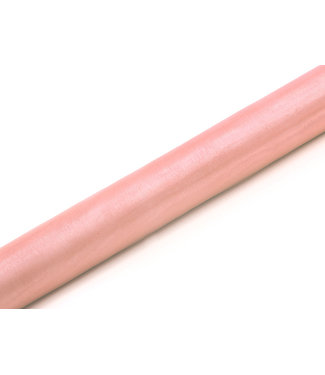PartyDeco Organza op rol 0,36x9m | Pale pink