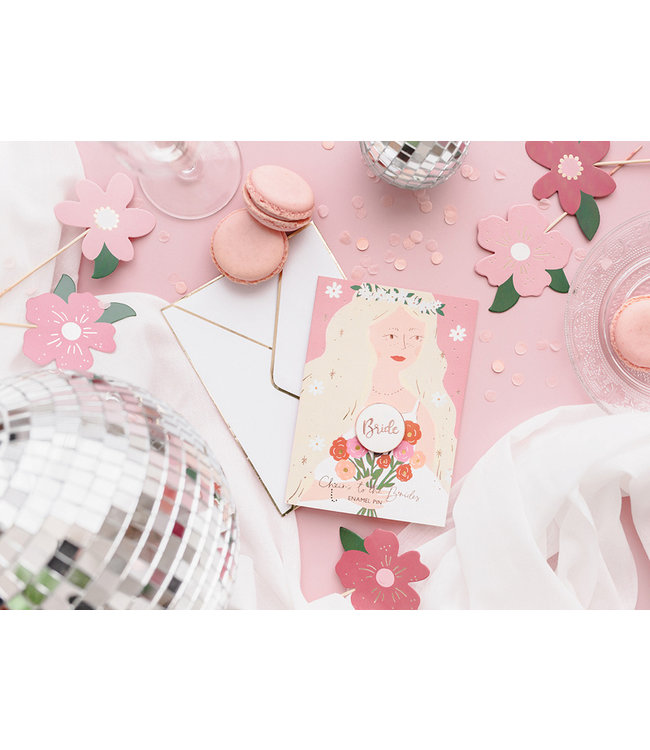 OUTLET Bride button met kaart