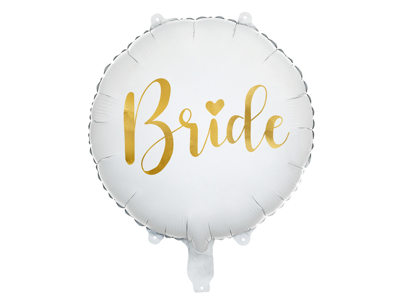 Folie Ballon Bride | 45cm | Wit Goud