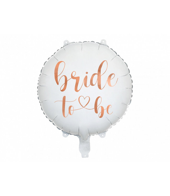 OUTLET Folieballon Bride to be | 45cm | Wit Rosegoud