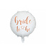 OUTLET Folieballon Bride to be | 45cm | Wit Rosegoud