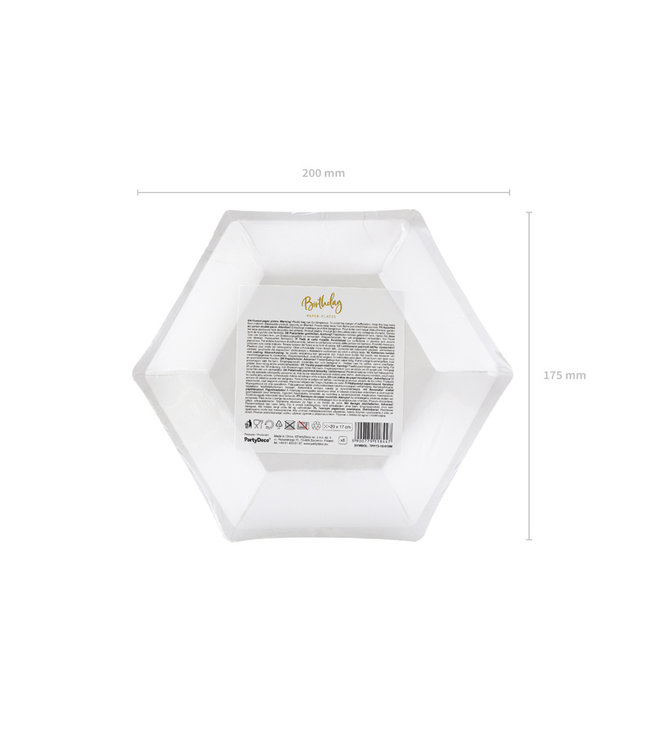 Borden Goud 18th Birthday | 20cm | 6 stuks