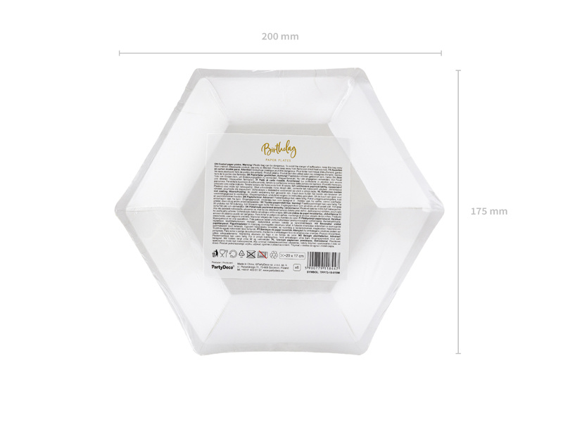 Borden Goud 40th Birthday | 20cm | 6 stuks