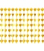 Backdrop hartjesgordijn Goud | 100cm x 200cm