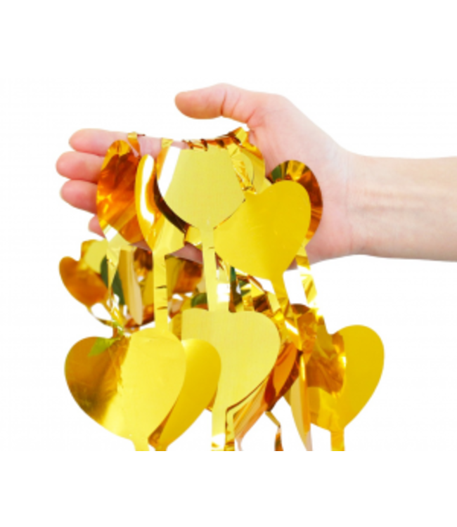 Backdrop hartjesgordijn Goud | 100cm x 200cm