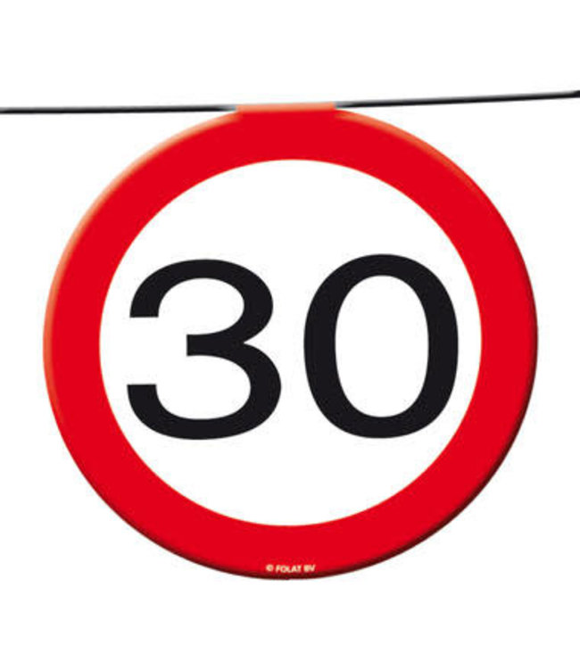 Bordjesslinger verkeersbord 30 - 12 meter