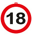 Deurbord verkeersbord XL 18 jaar | 50 cm