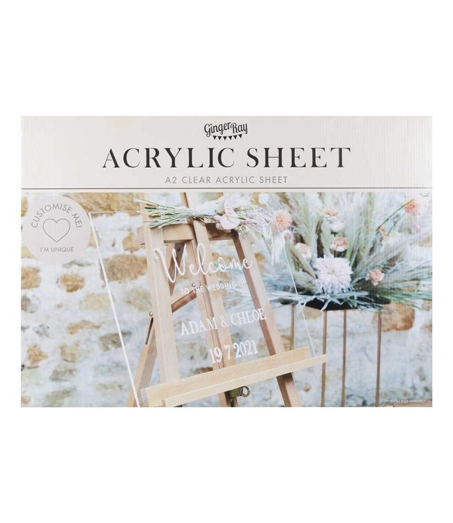 OUTLET Welkomsbord acryl - personaliseerbaar