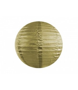 PartyDeco Lampion metallic goud | 25 cm