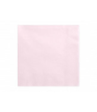 PartyDeco Servetten licht roze | 20 stuks