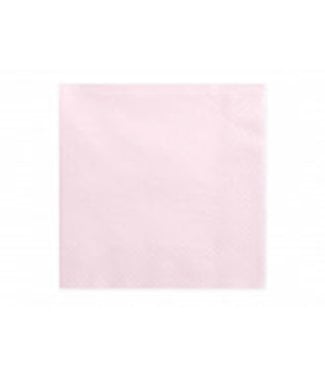 PartyDeco Servetten lichtroze | 20 stuks