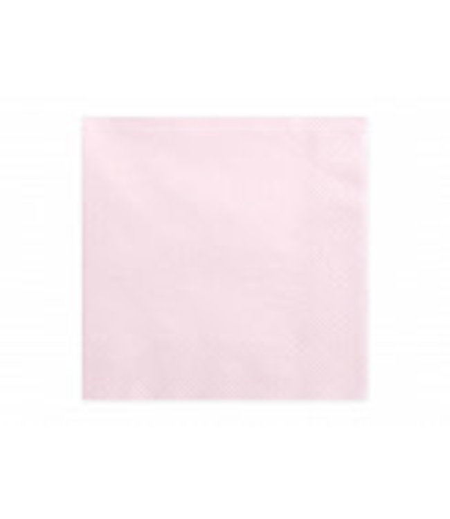 PartyDeco Servetten licht roze | 20 stuks