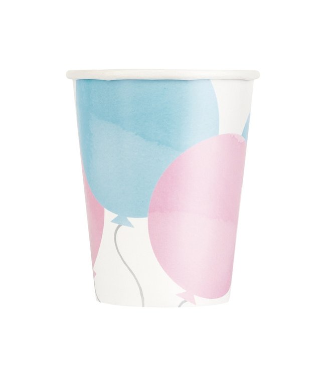 OUTLET Gender Reveal bekers | 8 stuks