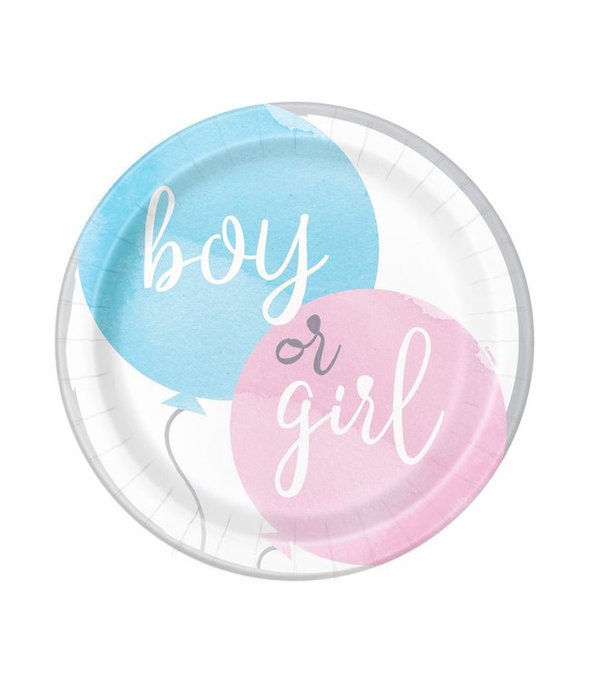 Unique Genderreveal papieren bordjes | 8 stuks