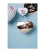 Mr & Mrs rosegouden hartjes hangers - 5 stuks
