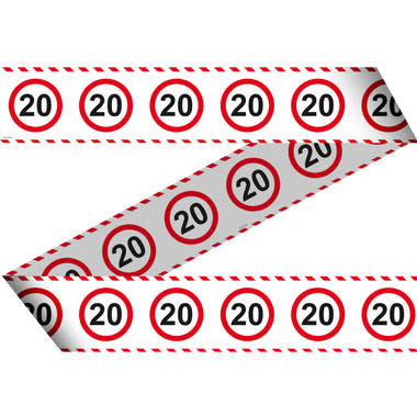 20 Jaar Afzetlint Verkeersbord - 15 meter